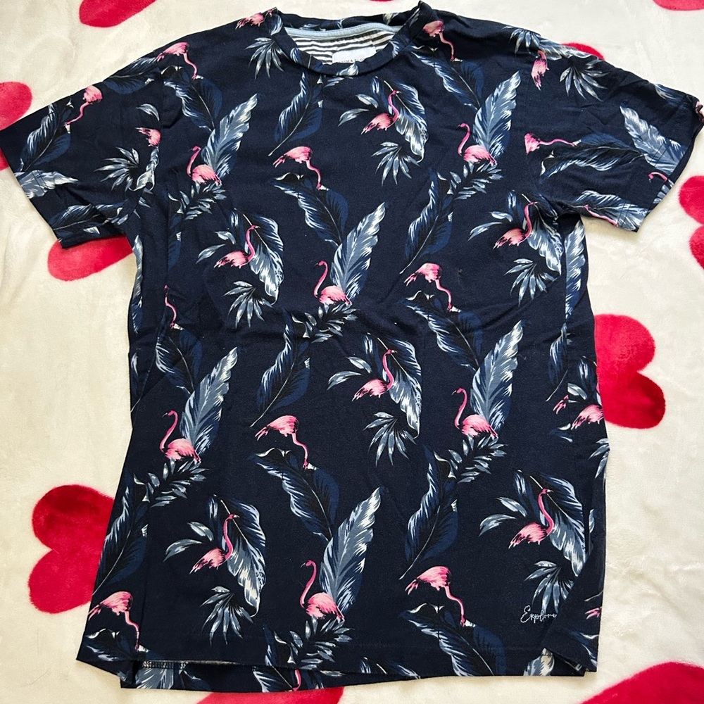 🦩MENS FLAMINGO SHIRT size small